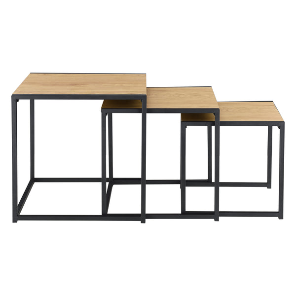 Stolik pomocniczy Ringsaker zestaw 3 szt. w optyce dębu en.casa