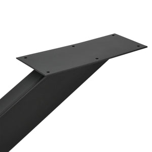 Rama stołu Oberau 150x78x71 cm czarna [en.casa]