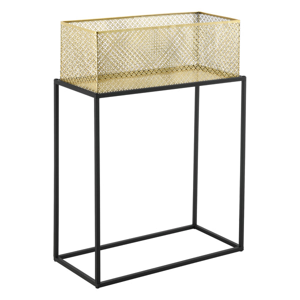 Stojak na kwiaty Anderlues zestaw 2 szt. czarny/mosiężny en.casa