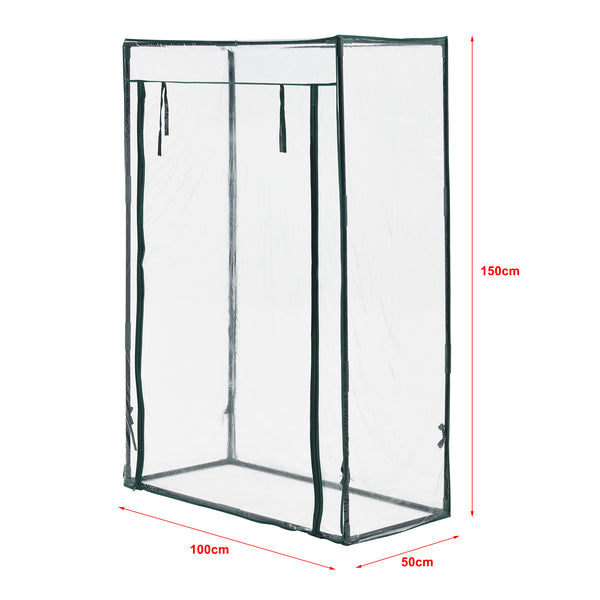 Szklarnia do pomidorów Terzigno 100x50x150cm Przezroczysta [en.casa]