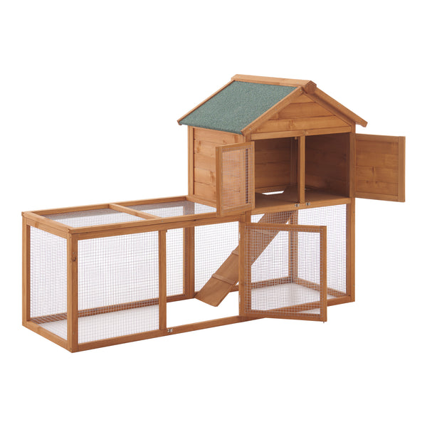 Klatka dla królików Kelkheim 110x160x61cm drewno jodłowe [en.casa]