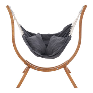 Fotel wiszący Grevena 155x106x143cm ciemnoszary [en.casa]