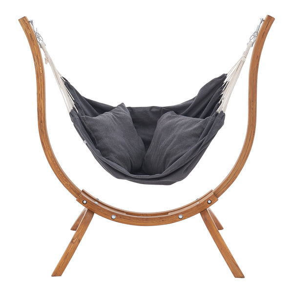 Fotel wiszący Grevena 155x106x143cm ciemnoszary [en.casa]