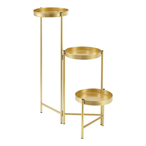 Stojak na kwiaty Kallo w kolorze mosiądzu [en.casa]