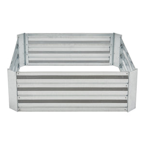 Grządka Barneveld 90x90x30cm Stal Srebrna [en.casa]