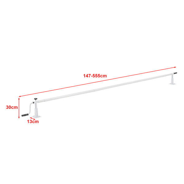 Urządzenie do zwijania basenu Oliveti z suwakami aluminium [en.casa]
