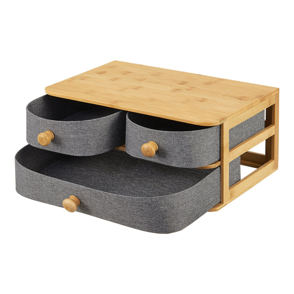 Organizer na biurko z bambusa Mäntsälä [en.casa]