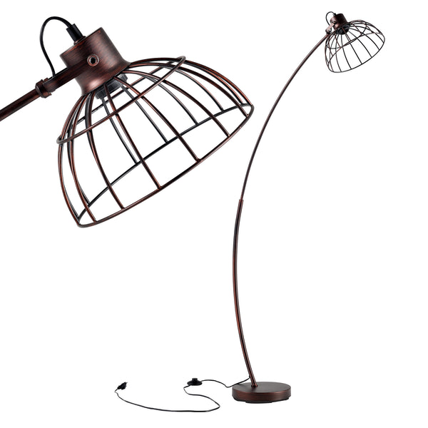 Lampa podłogowa Portsmouth rdzawy brąz [lux.pro]