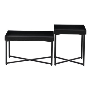 Podkładka na stół Heinola stoliki kawowe w zestawie 2 szt. stal czarna [en.casa]