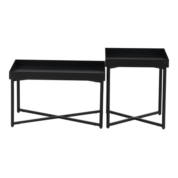 Podkładka na stół Heinola stoliki kawowe w zestawie 2 szt. stal czarna [en.casa]