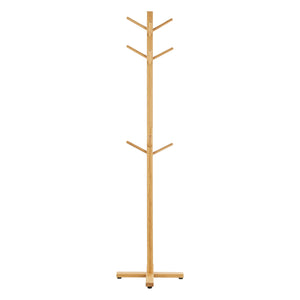 Wieszak na płaszcze Jämsä 176 x 38 x 38 cm 12 haczyków bambus natura [en.casa]