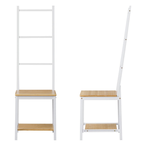 Wieszak męski Juuka 133x40x42 cm Wieszak na płaszcze bambusowy [en.casa]