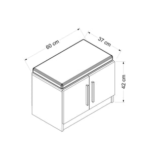 Ławka na buty Fjends z 2 drzwiami i 3 półkami Biała [en.casa]