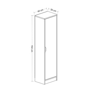 Szafa biurowa Egvad z jednymi drzwiami, wygląd orzecha / biały [en.casa]