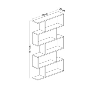 Regał Hillerød z 5 półkami biały [en.casa]