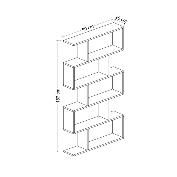 Regał Hillerød z 5 półkami biały [en.casa]