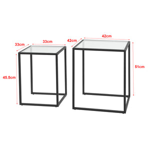 Stół do jadalni Holstebro Czarny/Przezroczysty [en.casa]