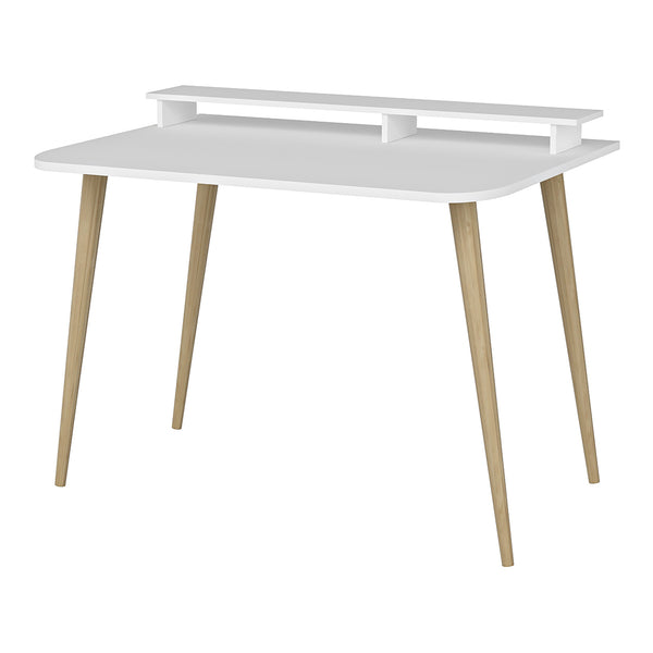 Biurko Östhammar z blatem w kolorze białym [en.casa]