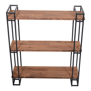 Półka ścienna Falster z drewna sosnowego, bejcowana [en.casa]