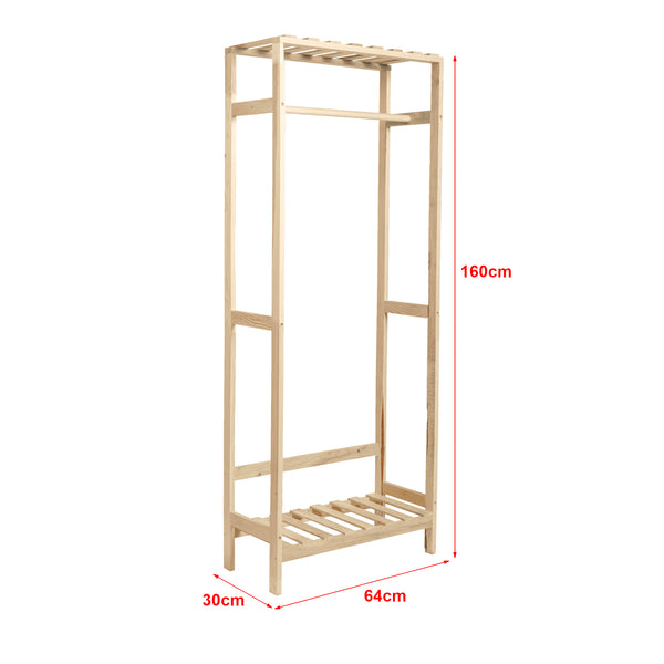 Wieszak na płaszcze Løgumkloster 160x64x30 cm drewno sosnowe [en.casa]