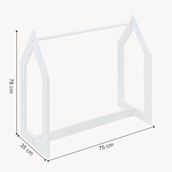 Wieszak na płaszcze Værløse 78x75x35cm Biały [en.casa]
