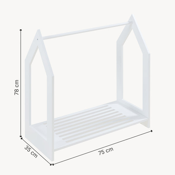 Wieszak na płaszcze Langeskov 78x75x35cm Biały [en.casa]