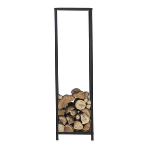 Czarny stojak na drewno opałowe Tana [en.casa]
