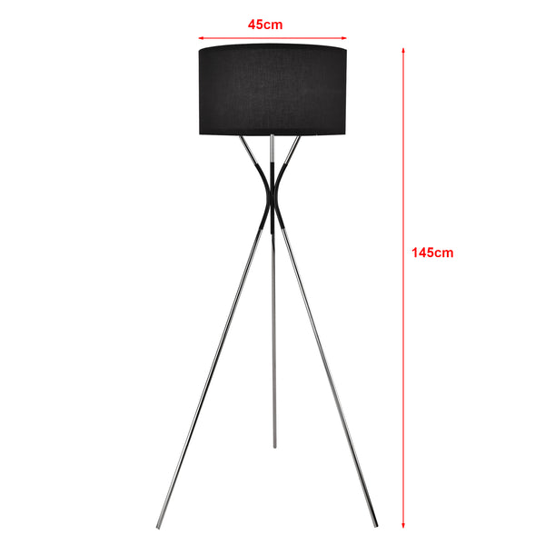 Lampa podłogowa Athlone srebrny/czarny [lux.pro]