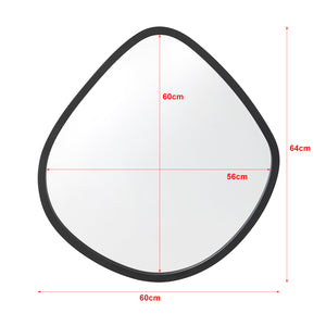 Lustro ścienne Galatone czarne, matowe 64x60cm [en.casa]