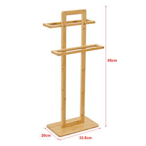 Bambusowy wieszak na ręczniki Træna [en.casa]