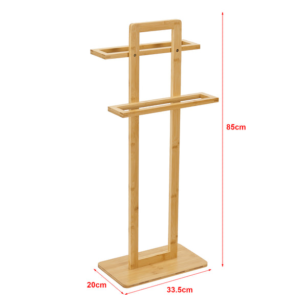 Bambusowy wieszak na ręczniki Træna [en.casa]