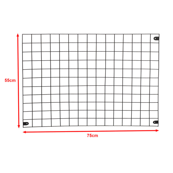 Kratka ścienna Sæby metal 75 x 55 cm czarna [en.casa]