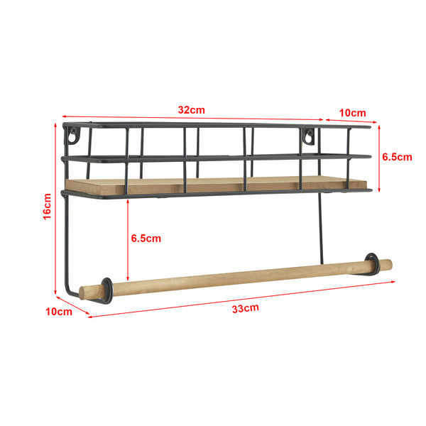 Półka ścienna Slangerup 16 x 33 x 10 cm [en.casa]
