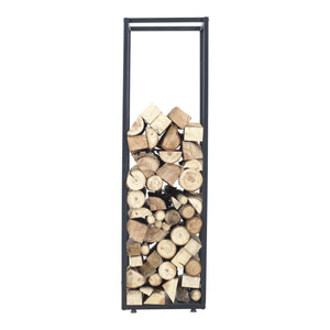 Stojak na drewno opałowe Tornved stal 35x35x120 cm czarny [en.casa]