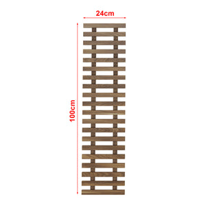 Zestaw półek ściennych na doniczki Herwijnen 3-częściowy zestaw 100x24cm Ciemny odcień drewna [en.casa]