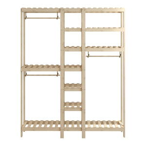 Wieszak na płaszcze Fjaler 190x150x37 cm drewno sosnowe [en.casa]