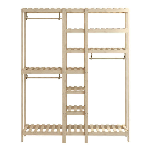 Wieszak na płaszcze Fjaler 190x150x37 cm drewno sosnowe [en.casa]