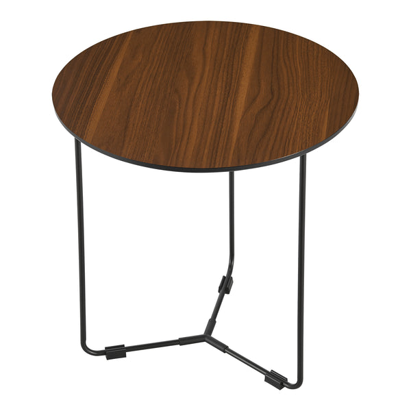 Stolik boczny 42xØ39,5 cm orzech [en.casa]