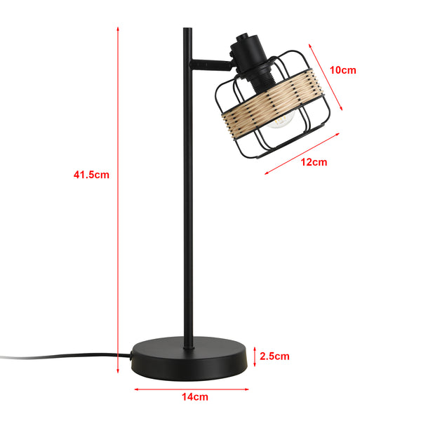Lampa stołowa Shields czarny / beżowy [lux.pro]