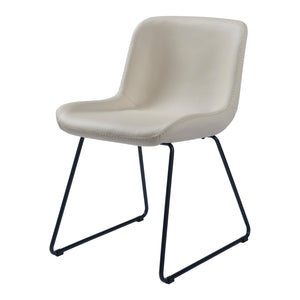 Krzesło do jadalni Kannus zestaw 2 szt. beżowe [en.casa]