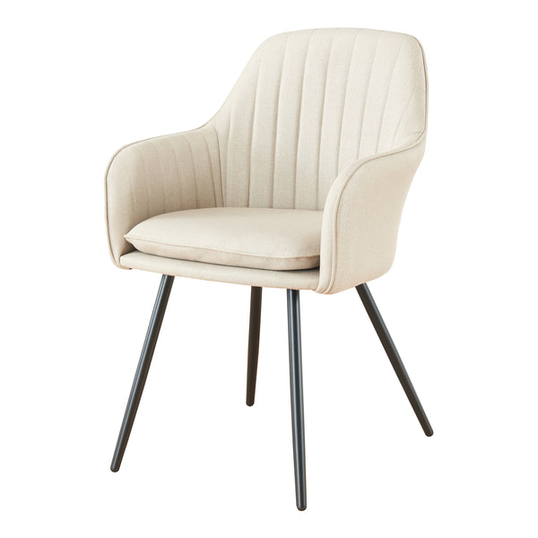 Kannonkoski zestaw 2 krzeseł do jadalni beżowy [en.casa]