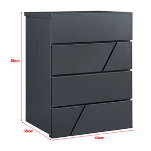 Skrzynka na listy Søllerød 58x44x35cm antracyt [en.casa]