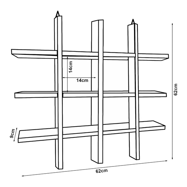 Półka ścienna Orimattila [en.casa]