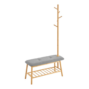 Ławka do szafy Bygland wykonana z bambusa 90x34x165cm [en.casa]