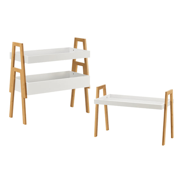 Hitra 3-częściowy regał bambusowy [en.casa]