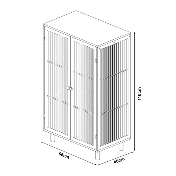 Bambusowa szafka boczna Grong [en.casa]