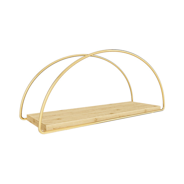 Półka ścienna Mynämäki 39x16x17 cm w kolorze złotym [en.casa]