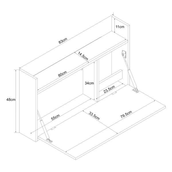 Składane biurko Rautalampi [en.casa]