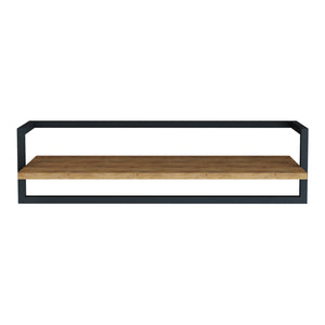Wieszak ścienny Evje 80x30x20cm kolory drewna/czarny [en.casa]