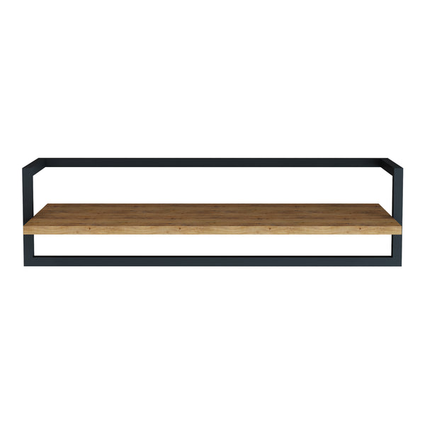 Wieszak ścienny Evje 80x30x20cm kolory drewna/czarny [en.casa]